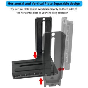 Ya pelat pelepas cepat kamera Horizontal Vertikal braket bentuk L aluminium untuk Zhiyun Weebill S Crane <span class=keywords><strong>2</strong></span> <span class=keywords><strong>3</strong></span> Stabilizer Gimbal - Product Image 3