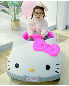 Scooter Eléctrico para Niños, Pequeño, con Diseño de Gato KT, Cuatro Ruedas, Control Remoto, Puede Sentarse y Balancearse, Lindo Auto de Juguete para Niños y Niñas - Product Image 2