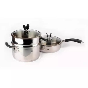 Juego de utensilios de cocina Dual-Right People, sartén de 24 cm, sartén profunda con tapa, apta para horno, de acero inoxidable duradero - Product Image 1
