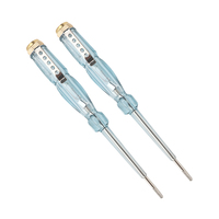Testeur de tension CA HannaH avec clip de poche, tournevis et douilles, modèle 318, 145 mm, 18 g, 40Cr, fente, 80V-500V