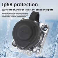 WZOODQ konektor kabel tahan air LP16 Male Aviation Plug Socket Plug FlangePower Terminal untuk LED PCB orientasi lurus