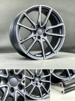 Jantes en aluminium forgé multi-rayons de 16 à 24 pouces, PCD 5x112, finition grise, jantes de modification de voiture de performance