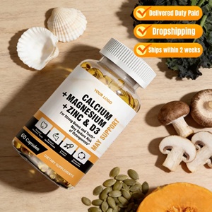 | | En stock | | |   Capsules molles multivitaminées et minérales D3 Calcium Magnésium Zinc pour la santé osseuse, le soutien immunitaire et la relaxation musculaire - Product Image 1