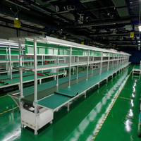 Convoyeur industriel personnalisé CE avec table de travail pour usines de fabrication, usine d'électronique, ligne d'assemblage, établi, éclairage LED