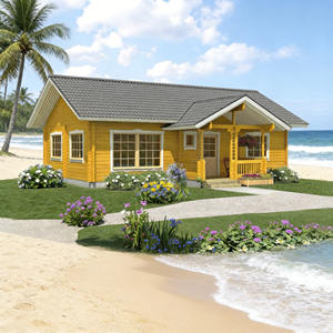 Casa de Madera de 2 Dormitorios con Vista al Océano para Alquiler Vacacional, Cabaña Moderna en la Playa - Product Image 1