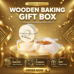 Emballage de gâteau au fromage biodégradable avec boîte cadeau en <span class=keywords><strong>bois</strong></span> pour bougie artisanale, cadre photo, autocollants, impression de timbres - Product Image 6
