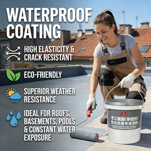 High Quality Liquid <b>Waterproof</b> Polyurethane Coating Anti-Corrosion Nontoxic 5 Year Warranty Exterior Walls Roofs Outdoor Floors - Product Image 6