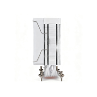 Ventilateur de processeur ARGB blanc en promotion avec dissipateur thermique en cuivre 3 broches pour PC de jeu AM4 AM5 LGA115X 1200 1700 1851