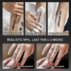 Tatuaje Temporal de Números <span class=keywords><strong>Romanos</strong></span>, Tatuaje Semipermanente, Resistente al Agua y al Sudor, Dura 2 Semanas, <span class=keywords><strong>para</strong></span> Brazo, Cintura, Clavícula - Product Image 5