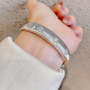 Vintage Style Brushed Bangle 18K Gold <b>Copper</b> Alloy Jewelry Women's <b>Bracelet</b> Anniversary Gift - Product Image 3