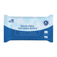 Lingettes de bain sans rinçage VINNERLOVE testées dermatologiquement pour les personnes alitées, les personnes âgées et les patients, nettoyage corporel, utilisables au micro-ondes
