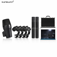 Kit de micros de batterie E900plus 7 pièces avec étui rigide en alliage d'aluminium pour enregistrement en studio, spectacle en direct, performance sur scène, répétitions de groupes