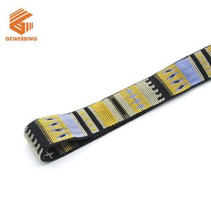 สายรัดผ้าแจ็คการ์ดแบบใหม่ ขนาด 25 มม. 1 นิ้ว สายรัดไนลอนพิมพ์ลายตามสั่ง สายรัดหนาพร้อมลวดลายสำหรับสายกระเป๋า เข็มขัดไนลอน - Product Image 3