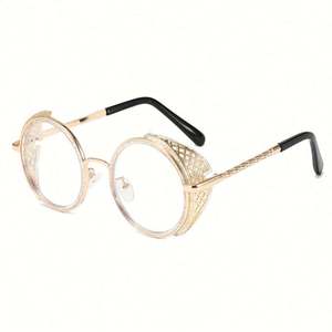 Gafas de Sol Redondas Steampunk de Metal Punk Retro de Moda 2022 con Logotipo Personalizado para Hombre y Mujer - Product Image 6
