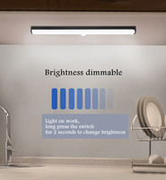 Barre lumineuse portable sans fil à 21 LED avec détecteur de mouvement, rechargeable par USB, pour armoire de chambre, cuisine, placard, fixation magnétique