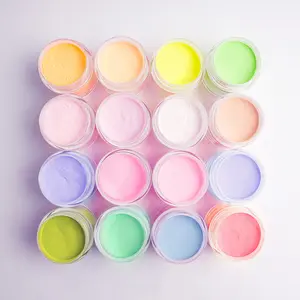 Professional Nail Acrylic Powder 2oz Black Lids Pastel Spring Summer Private Label Color Acrylic Powder For Nail