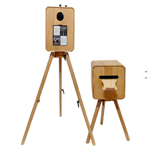YPT Cabina Fotografica Retrò in Legno per Feste/Matrimoni con Touchscreen da 18,5 Pollici, Wi-Fi, Bluetooth Compatibile con <span class=keywords><strong>iPad</strong></span>/Fotocamera, Smartphone, SLR e Telecomando - Product Image 2