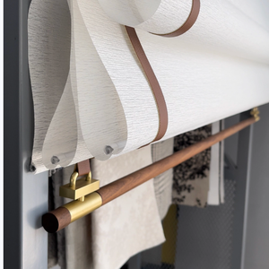 Eleganti <span class=keywords><strong>Tende</strong></span> Romane per Finestre con Cinghia in Pelle e Asta Decorativa, <span class=keywords><strong>Tende</strong></span> e Mantovane Artistiche per Finestre - Product Image 3