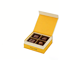 Boîte en papier rigide personnalisée avec logo laminé, de qualité alimentaire, pour bonbons, en-cas, chocolat, biscuits du Ramadan, avec insert et plateau intérieur