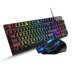 ZXX456 Q305S gaming wired keyboard and mouse combo computer mechanical feel backlight PC desktop Wired Gaming Keyboard Set