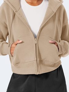 Sudaderas con Capucha Estampadas de Felpa para Mujer, Sudaderas con Cuello Redondo, Ropa de Otoño e Invierno de Longitud Regular con Bolsillos - Product Image 3