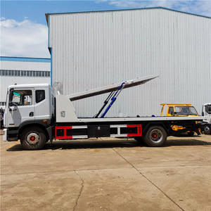 Camion <span class=keywords><strong>de</strong></span> remorquage à plat Chariot élévateur à roues Lit plat Voiture Hauler One Towing Three Car Carrier Road Recovery Rollback Tow Truck Flatbed Wrecker - Product Image 3
