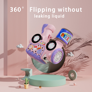 全自動多孔質アイスクリームバブルマシンおもちゃ 3色漫画風電動 音楽と光付き 子供向け - Product Image 3