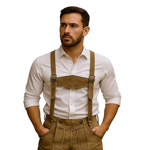 Shorts traditionnels en laine brodés pour hommes avec cordon de serrage, parfaits pour les festivals d'été en plein air - Product Image 1