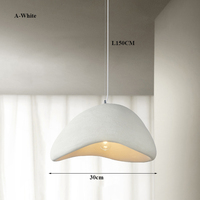 Lampe suspendue moderne à LED en résine de couleur Gary blanche, petite lampe suspendue d'intérieur pour la cuisine, le café et les lustres.
