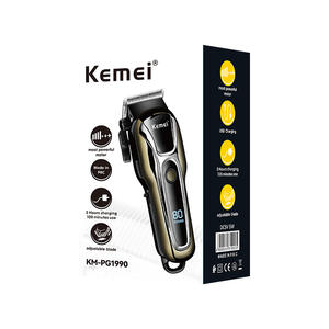 Tondeuse à cheveux électrique Kemei Km 1990Pg avec écran LCD, rechargeable par USB, tondeuse professionnelle pour hommes et animaux de compagnie - Product Image 4