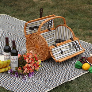 Cesto regalo in vimini appeso vassoio di vimini rotondo Rattan decorazioni vimini cesto pane - Product Image 4