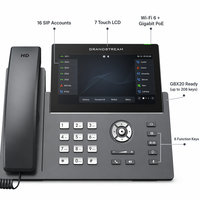 Grandstream GRP2670 Telefono IP Wi-Fi 6 con Schermo Touch da 7 Pollici, 16 SIP, 48 BLF, 208 Tasti, Gigabit PoE, Conferenza Audio a 5 Vie