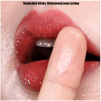 Grossiste en cosmétiques, tube de gloss à lèvres de 6,5 ml avec lumière LED et miroir, marque privée, rouge à lèvres liquide végétalien, gloss à lèvres brillant