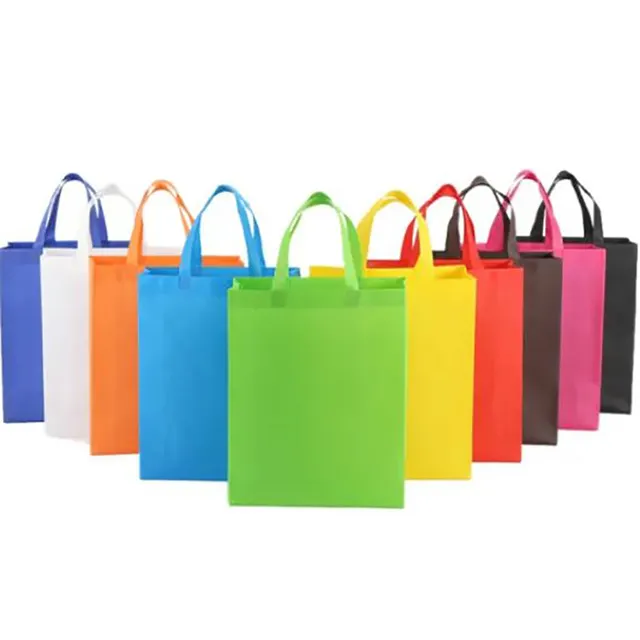 PP non tissé vert clair 70gsm sac à t-shirt sacs à provisions écologiques sacs cadeaux