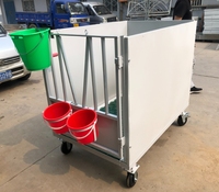 Enclos modulaire automatique en métal pour veau et box de sécurité individuel/double autoportant pour le soin des veaux et la clôture de la ferme