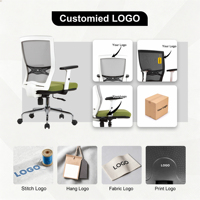 Chaise de bureau personnalisée en maille de tissu coloré avec un design moderne blanc Fauteuil de direction confortable avec des fonctionnalités mobiles-05