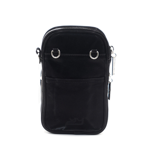 Top Tier Glossy Black Crossbody Bag With Removable <b>Shoulder</b> <b>Strap</b> And Metallic Shine Material For Night Out - Product Image 4