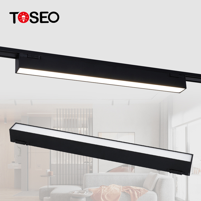 Modern Magnetic Track Light Adjustable Surface Mounted 48V Ultra Thin Led Magnetic Track Light