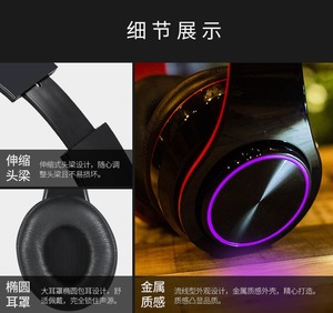 B39 Auriculares Bluetooth Inalámbricos con Tarjeta FM de Largo Alcance y Batería de Ultra Larga Duración para Llamadas de Voz - Product Image 6