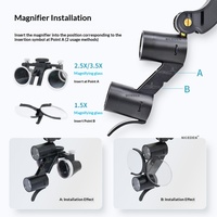 Miroir grossissant, lampe frontale dentaire, lampe chirurgicale, loupe binoculaire, haute définition, best-seller