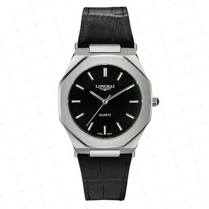 Montre pour homme - Montre octogonale tendance pour homme, bracelet en cuir, étanche - Product Image 4