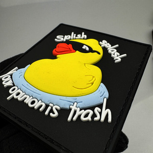 Parche de PVC con diseño de pato, ganso y rana, con temática de violencia y paz, con gancho y bucle, para mochila, chaleco, sombrero y ropa de moda urbana - Product Image 4