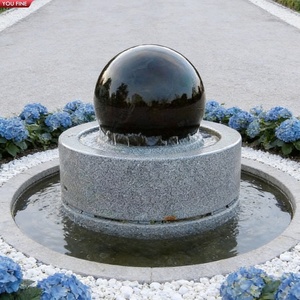 <span class=keywords><strong>Fontaine</strong></span> à eau rotative en marbre beige naturel sculpté à la main YOUFINE pour la décoration de jardin et de patio extérieur - Product Image 5
