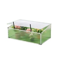 Mini Serres Double Portes 107*55*40 cm Petite Taille Transparent & Blanc PC Board Garden Seeding Boxes Vegetable Herbs Plant