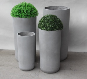 Direct chinois usine moderne minimaliste grand cylindre Fiberclay Pot de <span class=keywords><strong>fleur</strong></span> <span class=keywords><strong>support</strong></span> pour la plantation intérieure/extérieure - Product Image 2