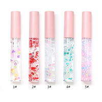 Huile à lèvres liquide minérale transparente nude en gros, marque privée, maquillage, parfum fruité, pailletée, imperméable, hydratante