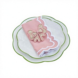 Juego de 4 Anillos para Servilletas de Resina Rosa Bohemia de Lujo, Duraderos, Ecológicos, con Ancho Personalizado, Regalo Empresarial, Decoración de Mesa - Product Image 3