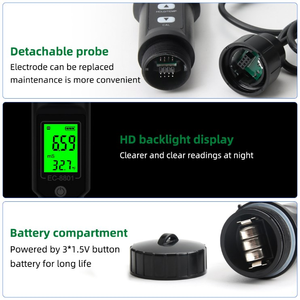 Alat Ukur EC Tanah Digital dengan Lampu Latar, Probe Penguji Tanah untuk Penggunaan di Rumah Kaca dan Pertanian - Product Image 3