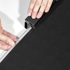 ม่านม้วนกันแดดแบบโปร่งแสงสีขาวดำสำหรับกลางแจ้ง ทำจากผ้าโพลีเอสเตอร์ สำหรับสระว่ายน้ำ  แบบกันน้ำ  แนวตั้ง  ทันสมัย - Product Image 2