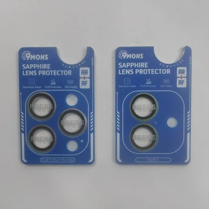 Protecteur d'objectif d'appareil photo en métal diamant 9H pierre précieuse bleue pour iPhone 17 Pro Max 16 15 14 13 12 Pro Plus <span class=keywords><strong>Film</strong></span> de protection d'objectif - Product Image 2